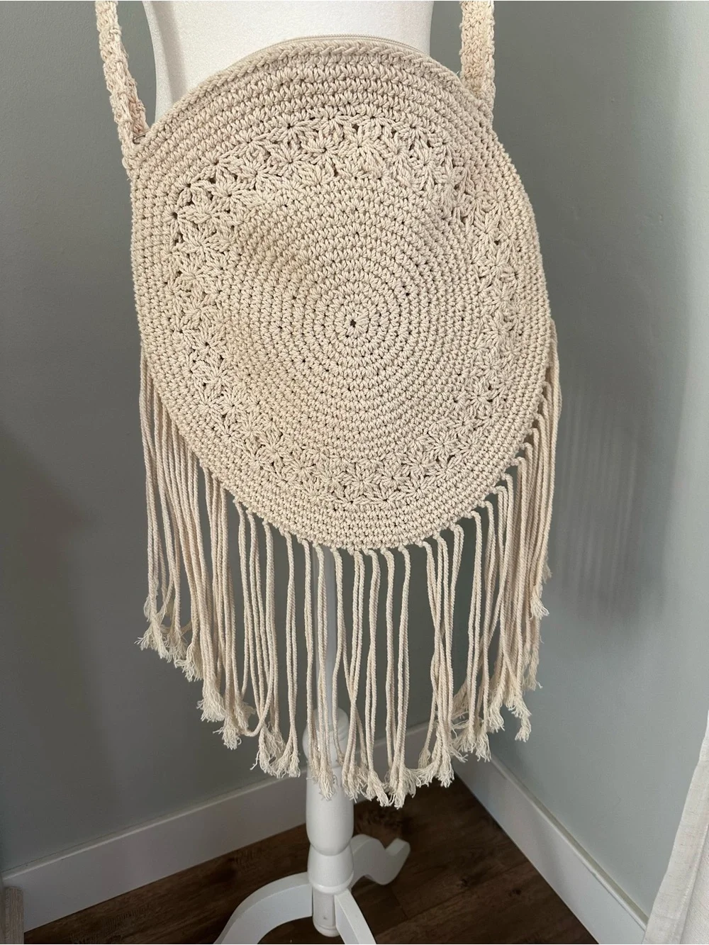 Women’s Crocheted, Fringe Purse Crossbody, Shoulder Bag, Boho, Western, Festival